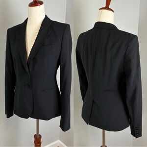 Banana Republic stretch Fitted Lined Black Blazer Size 6